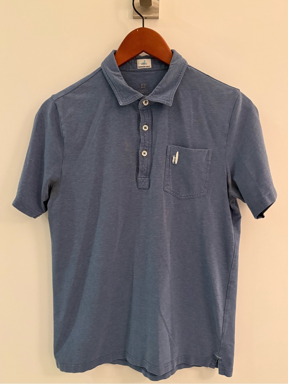 Johnnie O Men's Blue Short-Sleeve Polo Shirt